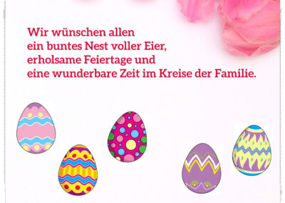 Frohe Osterfeiertage euch allen! Ostern ist nicht nur ein Fest der Freude, sondern vor allem ein Fest der Hoffnung!
