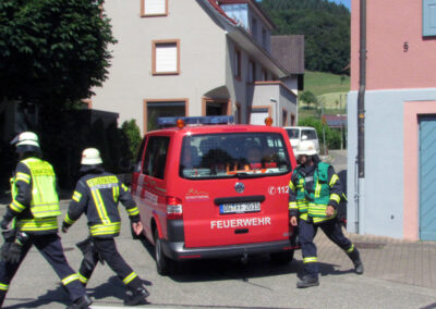 Impressionen von der großen Schauübung rund um das ehemalige Gasthaus „Löwen“.