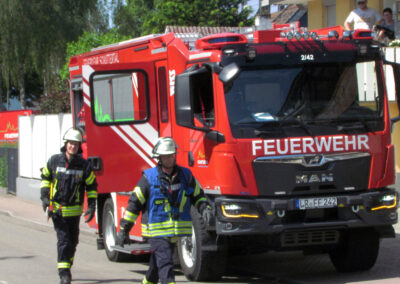 Impressionen von der großen Schauübung rund um das ehemalige Gasthaus „Löwen“.