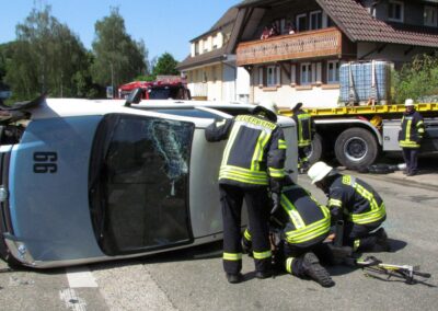 Impressionen von der großen Schauübung rund um das ehemalige Gasthaus „Löwen“.