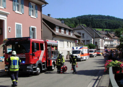 Impressionen von der großen Schauübung rund um das ehemalige Gasthaus „Löwen“.
