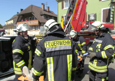 Impressionen von der großen Schauübung rund um das ehemalige Gasthaus „Löwen“.