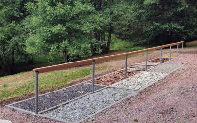 Der neue Barfußparcours in Dörlinbach