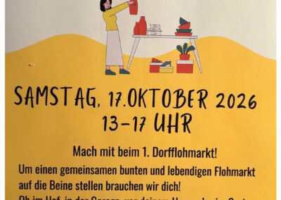 Dörlinbach soll am Samstag, 17. Oktober, zu einem bunten und lebendigen Flohmarkt werden. Anmeldeschluss: 30. September.
