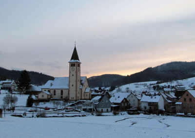 Winter-Impressionen vom Januar 2021. Herrlicher Blick vom Oberrain hinunter ins Dorf.