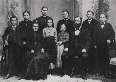 Die Familie von Andreas und Rosina Schätzle (geborene Zehnle). Sie wohnten im heutigen Schätzleweg.