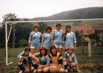Impressionen vom Damen-Krempelturnier des SV Dörlinbach im Jahre 1983. Im Bild das erfolgreiche Team der KJG Dörlinbach.