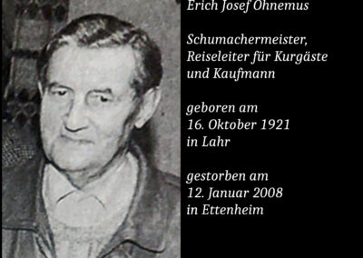 Erich Josef Ohnemus (1921 bis 2008) / Schuhmachermeister und Kaufmann